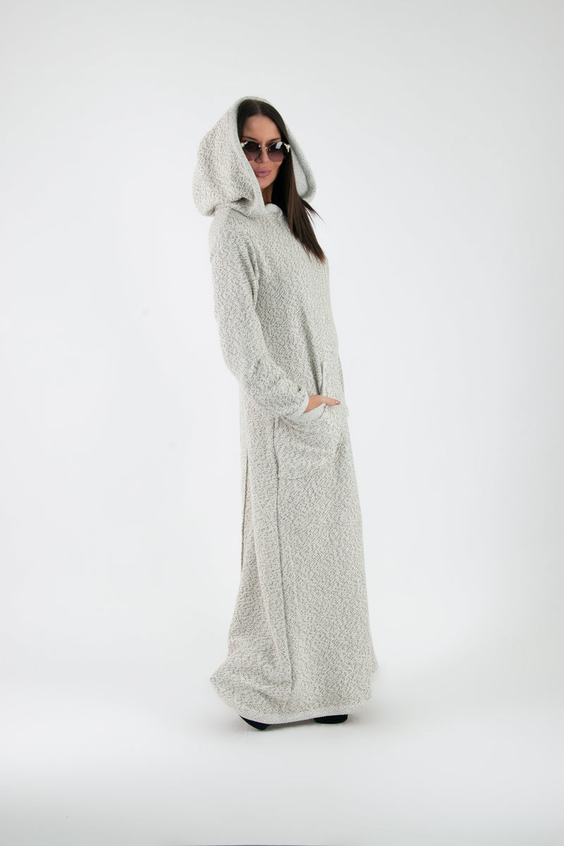 Long Hooded Winter Dress LINDA SALE
