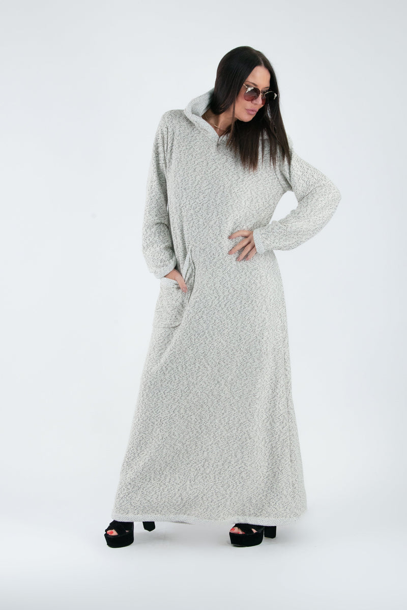 Long Hooded Winter Dress LINDA SALE