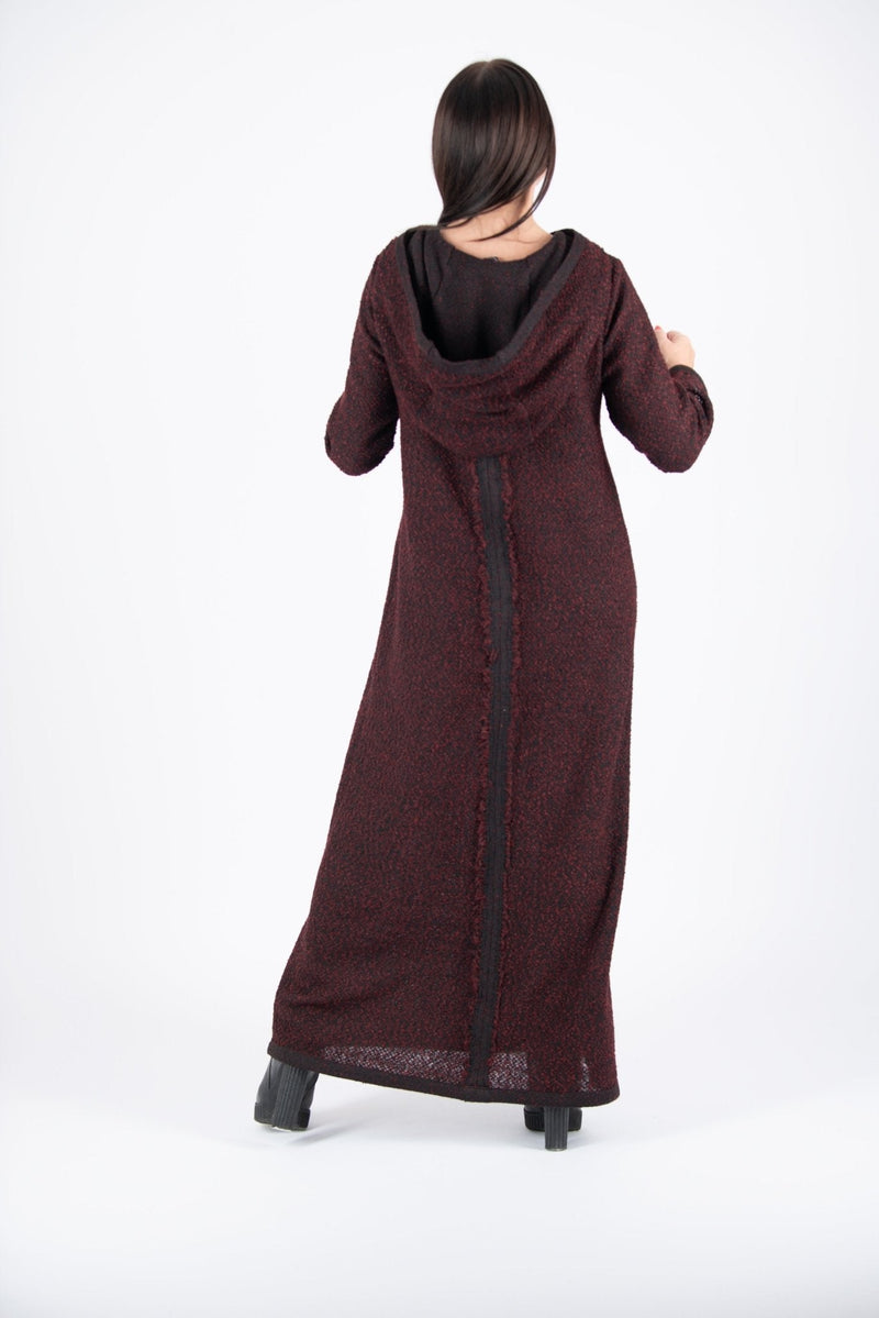 Hooded Knitted Dress LINDA - EUG FASHION