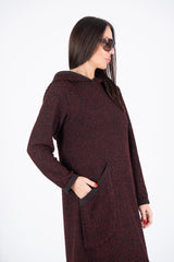 Hooded Knitted Dress LINDA - EUG FASHION