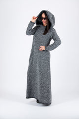 Hooded Knitted Dress LINDA - EUG FASHION