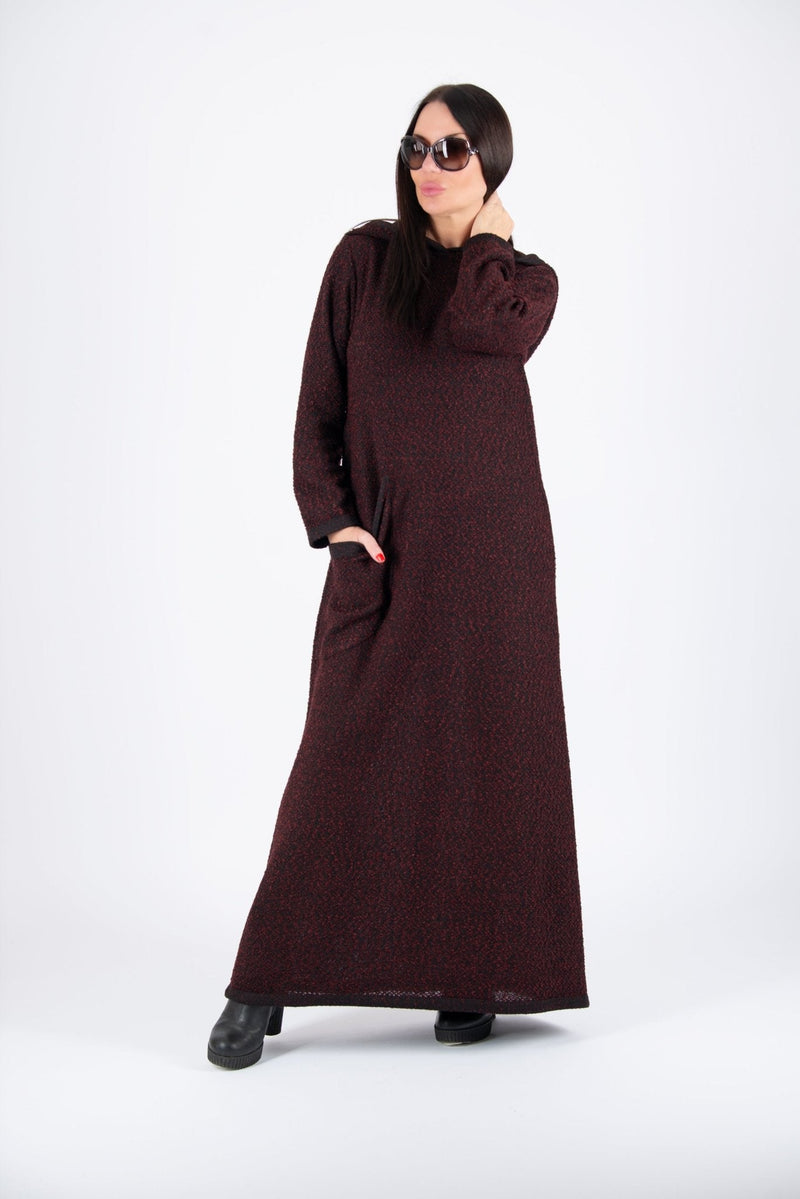 Hooded Knitted Dress LINDA - EUG FASHION