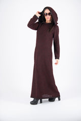 Hooded Knitted Dress LINDA - EUG FASHION