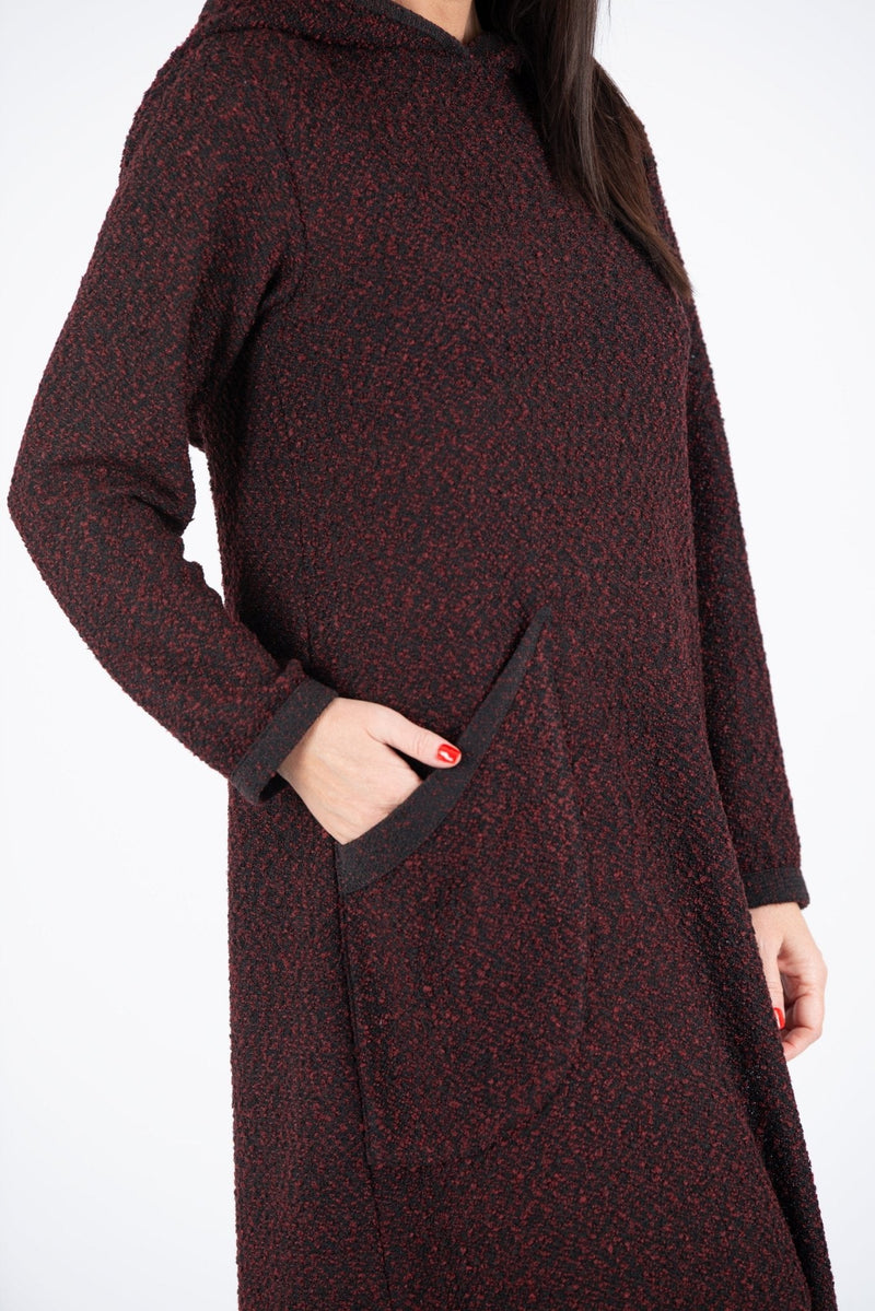 Hooded Knitted Dress LINDA - EUG FASHION