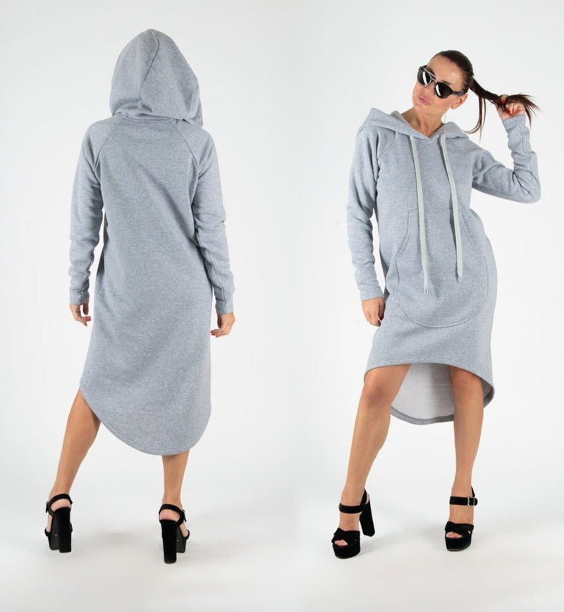 Hooded long Dress TAYLOR - EUG FASHION