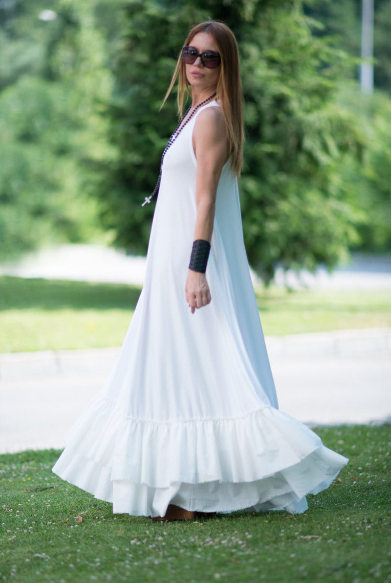 CARMEN Cotton Maxi Dress D FOLD Clothing - Effortless Elegance