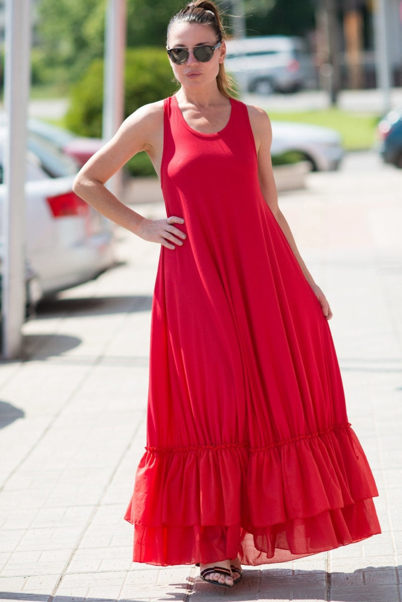 cotton maxi dress sale CHARTOU Women's Linen Cotton Maxi Dress