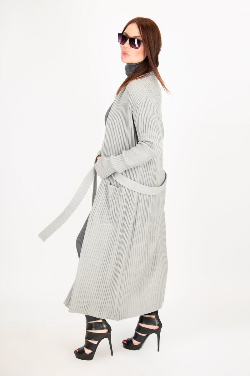 AMY Light Grey cotton knitting Vest - D FOLD CLOTHING