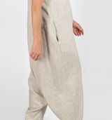 RUTH Harem Linen Jumpsuit- D Fold Clothing