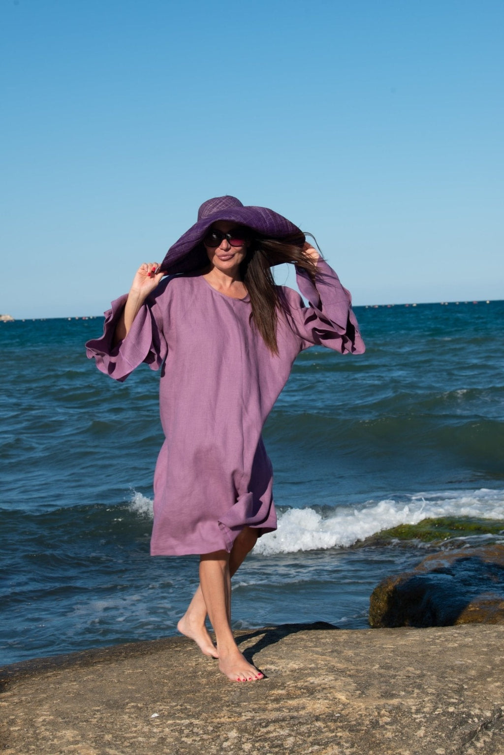 Shop The Anna Linen Flounces Dress