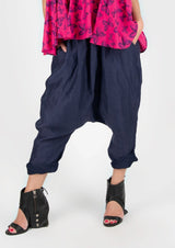 LINEN HAREM PANTS DANIELA by DFOLD Clothing