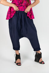 LINEN HAREM PANTS DANIELA by DFOLD Clothing