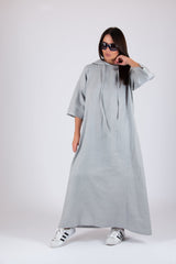 DOMENICA Linen Hooded Dress - D FOLD Clothing