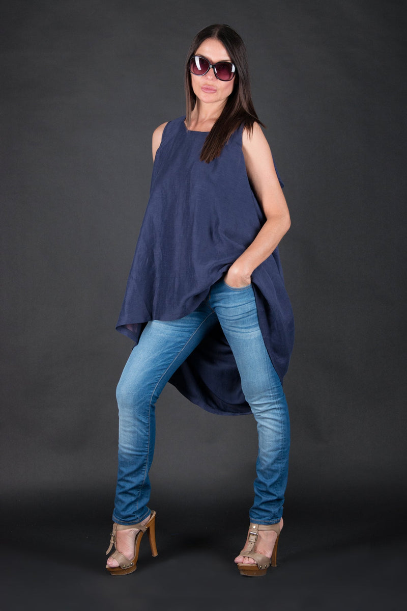 Linen Long Tunic JUDY - EUG FASHION