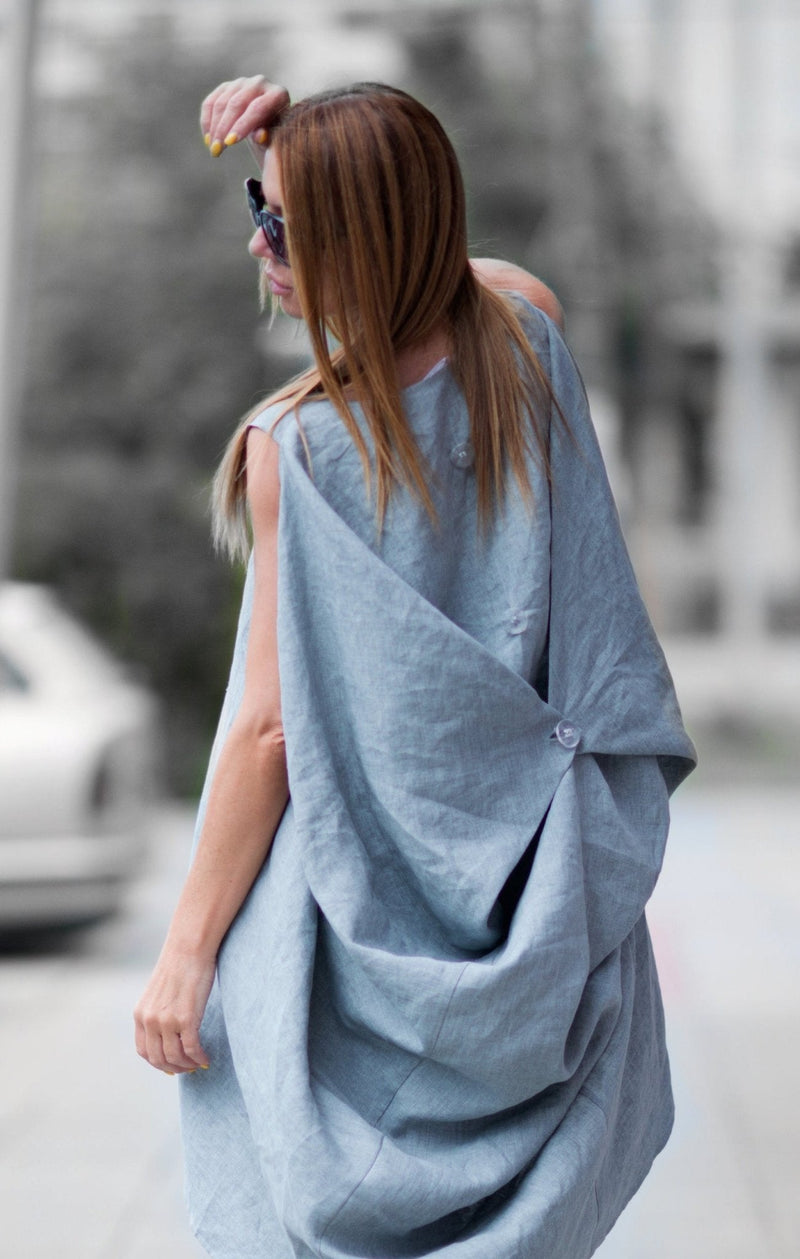 Linen Long Tunic JUDY - EUG FASHION