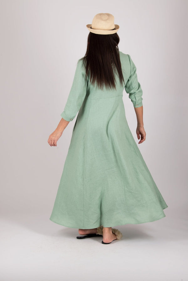 Linen Shirt Dress MIRA - EUG FASHION