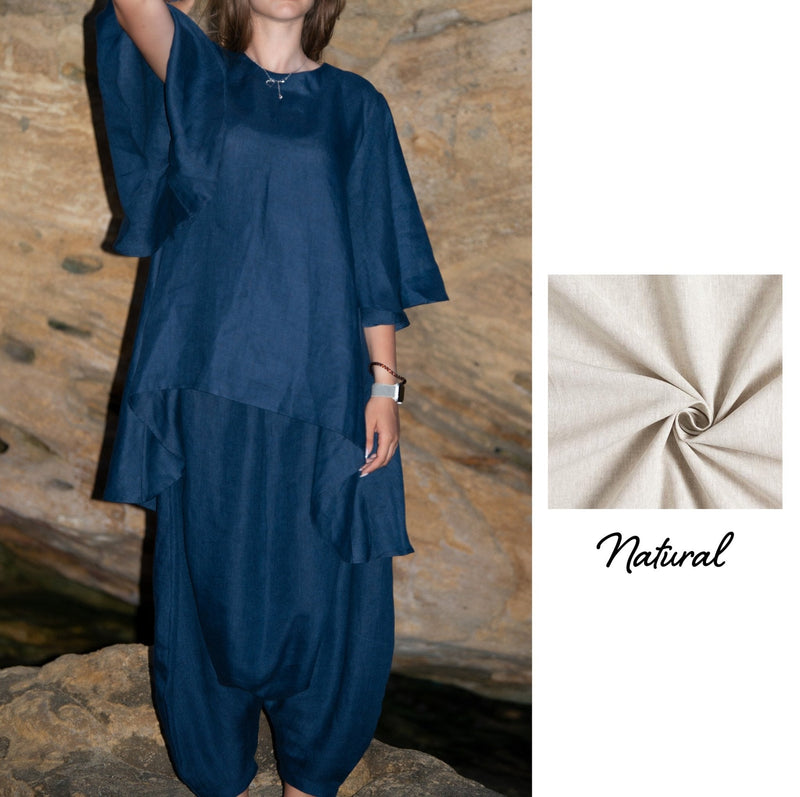 Linen Short Sleeves Outfit VANINA - D FOLD Clothing