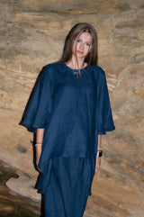 Linen Short Sleeves Top VANINA - EUG FASHION
