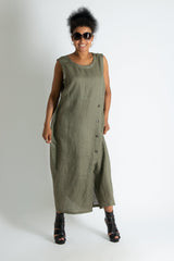 Linen Sleeveless Dress PRIMA - EUG FASHION