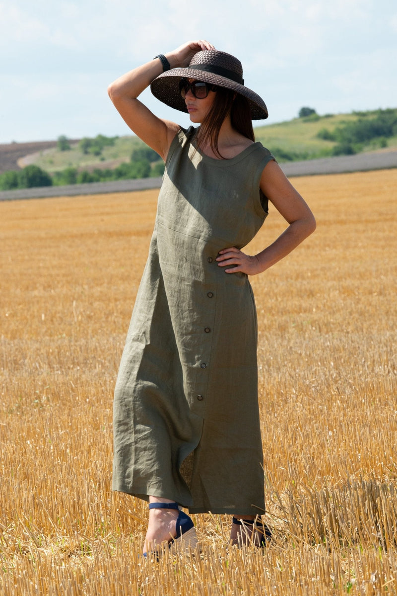 Linen Sleeveless Dress