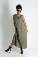 Linen Sleeveless Dress PRIMA - EUG FASHION