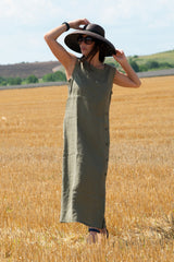 Linen Sleeveless Dress