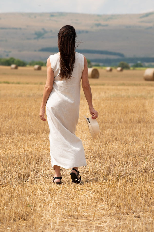 Linen Summer Casual Dress PRIMA - EUG FASHION