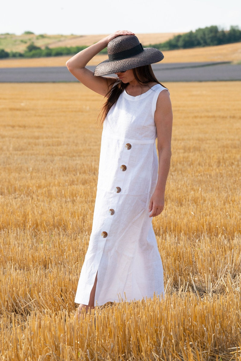 Linen Summer Casual Dress PRIMA - EUG FASHION