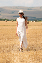 Linen Summer Casual Dress PRIMA - EUG FASHION