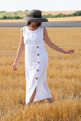 Linen Summer Casual Dress PRIMA - EUG FASHION