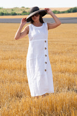 Linen Summer Casual Dress PRIMA - EUG FASHION