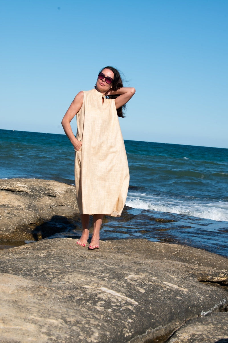 Linen Summer Dress SHEILA - D FOLD Clothing