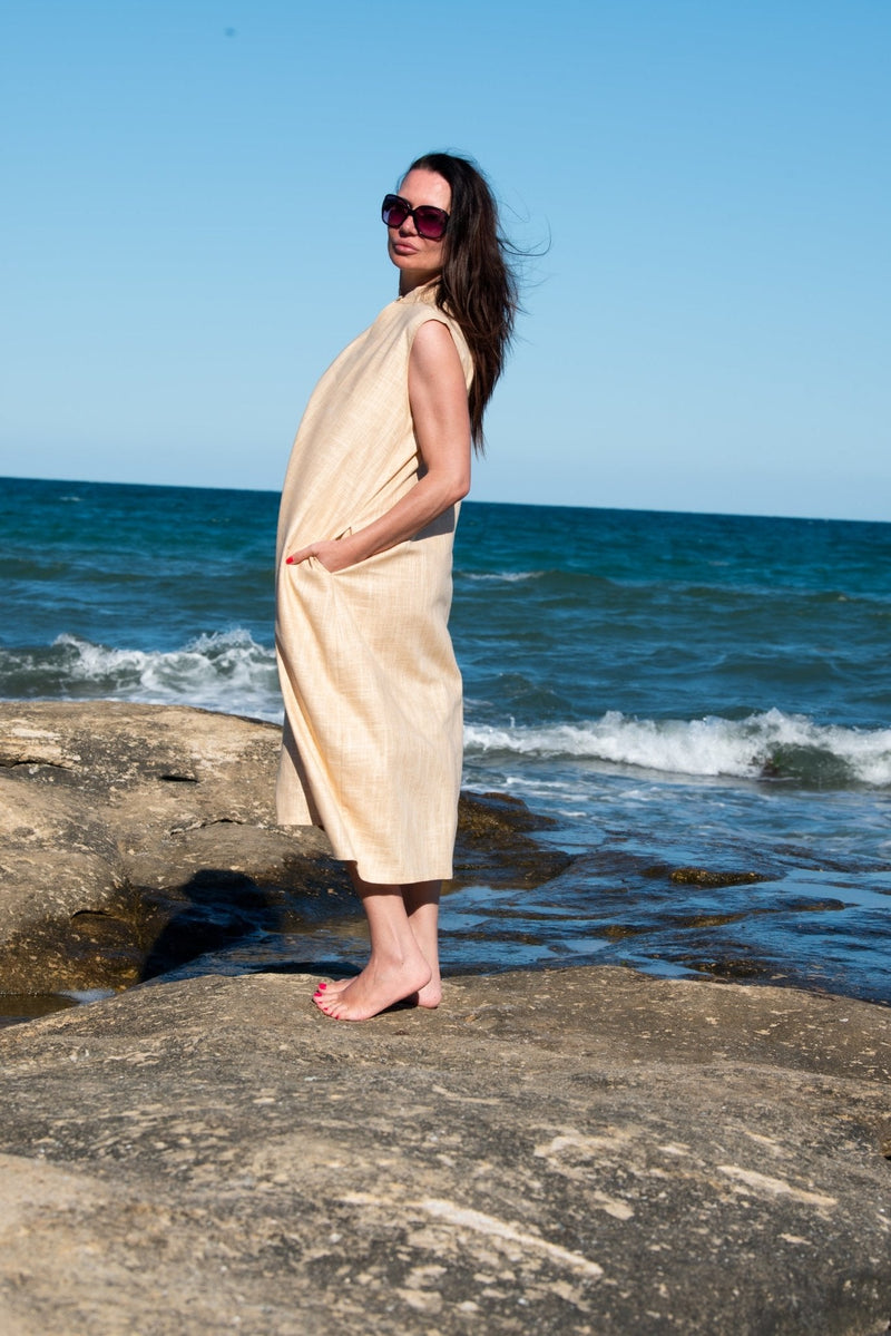 Linen Summer Dress SHEILA - D FOLD Clothing