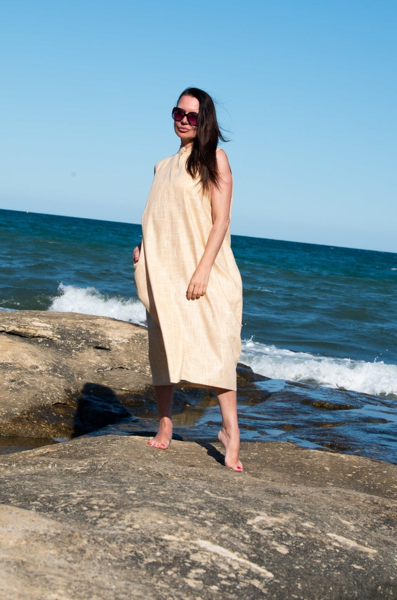 Linen Summer Dress SHEILA - D FOLD Clothing