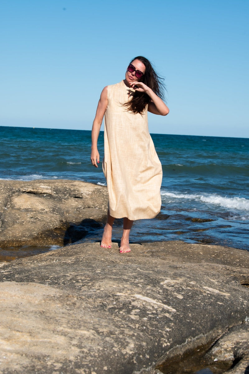 Linen Summer Dress SHEILA - D FOLD Clothing