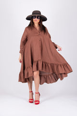 VANESA Linen summer Dress - D FOLD Clothing