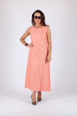 Linen Summer Sleeveless Dress PRIMA - EUG FASHION