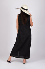 Linen Summer sleeveless Dress PRIMA - EUG FASHION