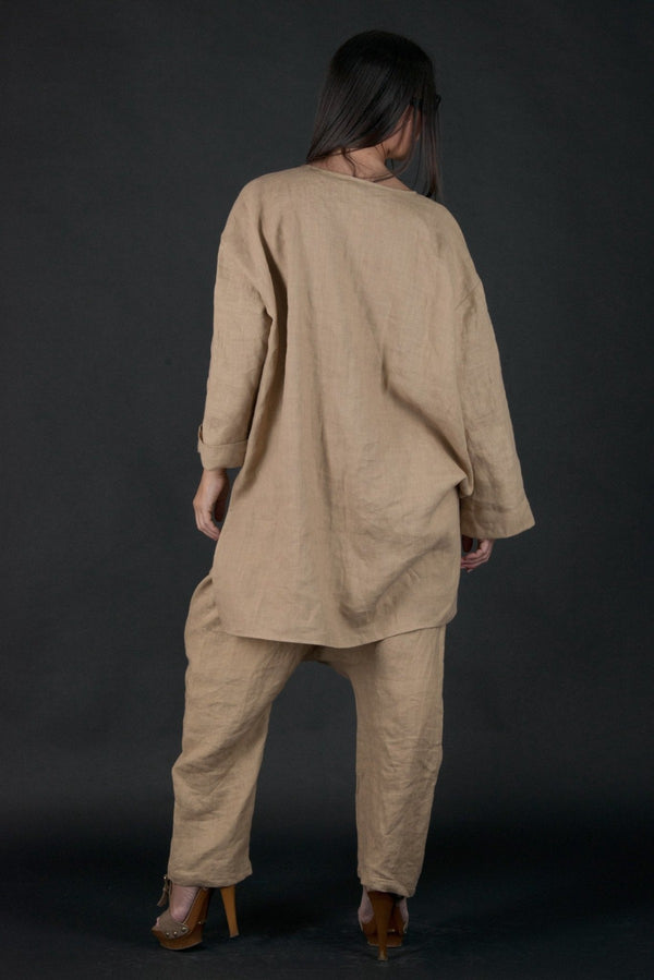DFold Clothing - CLARA Linen Tunic - Back View