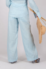 AGNES Linen Wide leg Pants - D FOLD Clothing