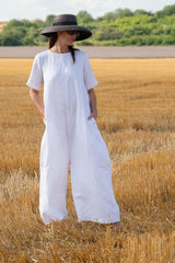  DFold Clothing: VALENTIN Linen Wide Plus Size Jumpsuit