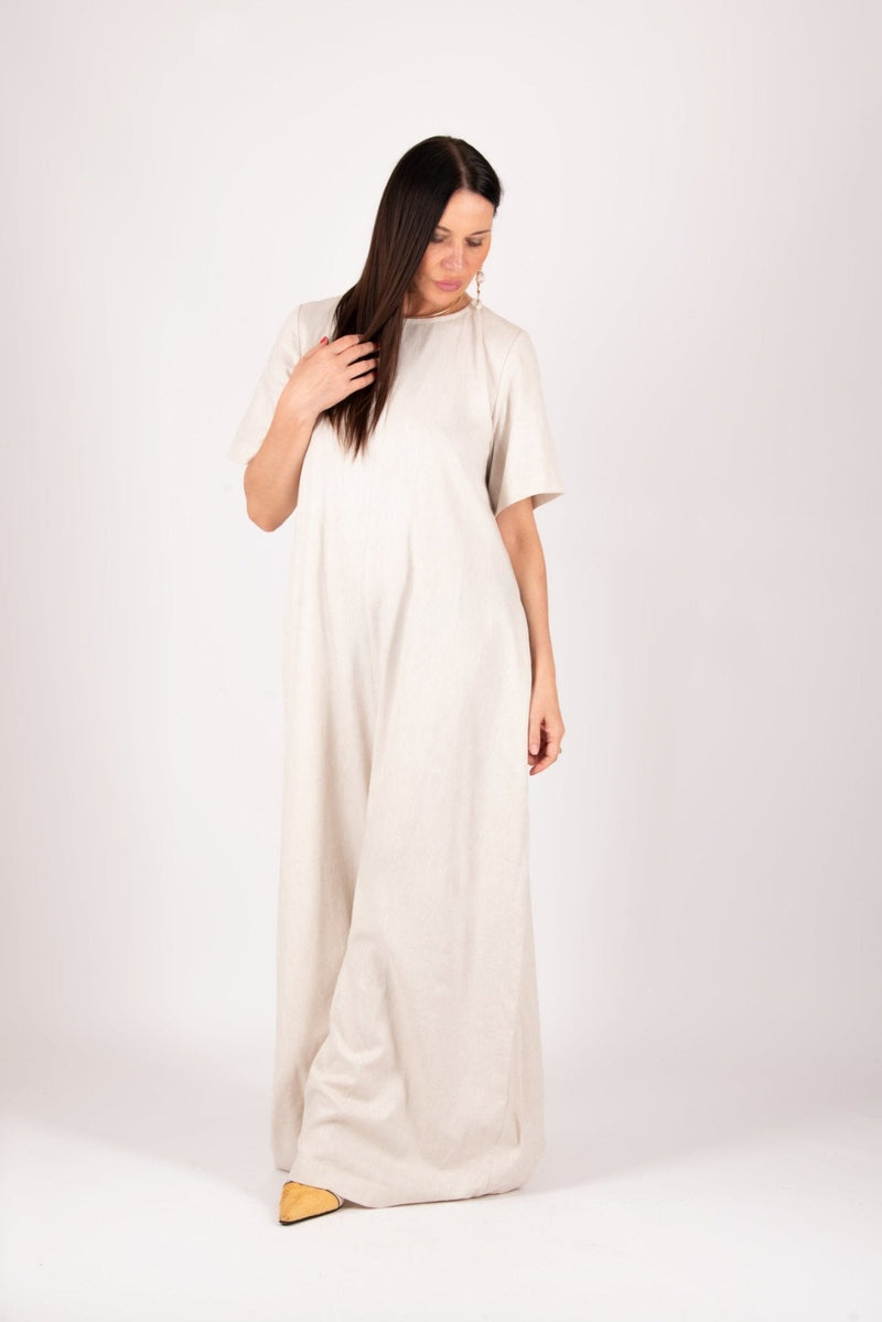  DFold Clothing: VALENTIN Linen Wide Plus Size Jumpsuit