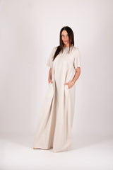  DFold Clothing: VALENTIN Linen Wide Plus Size Jumpsuit