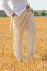 NASY Linen Wrap Pants - D FOLD Clothing