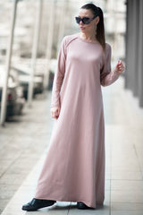 BARBARA Long Cotton Dress - Front View D FOLD Clothing