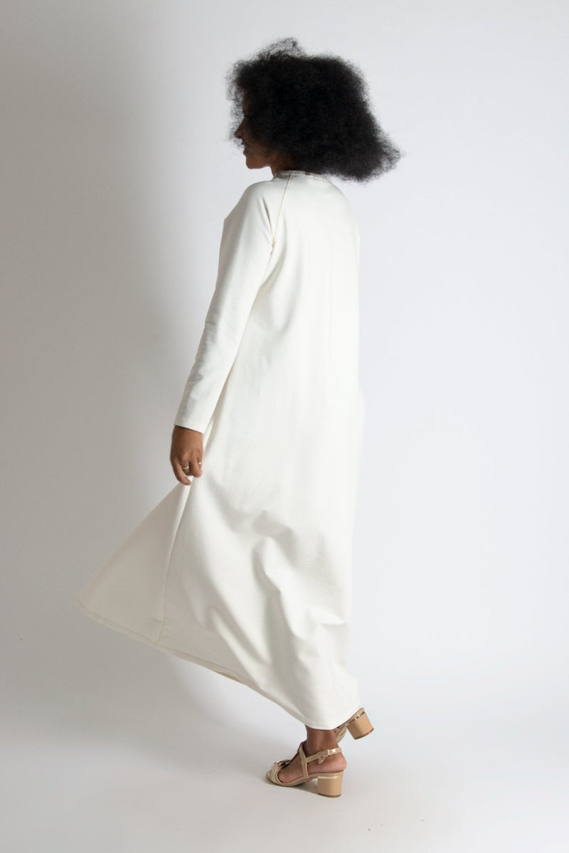 BARBARA Long Cotton Dress - Back View D FOLD Clothing