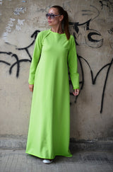 BARBARA Long Cotton Dress - Front View D FOLD Clothing