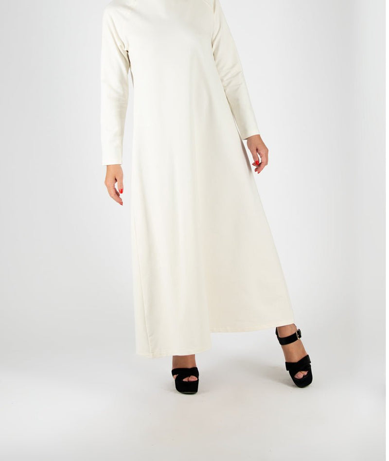 BARBARA Long Cotton Dress - Close View D FOLD Clothing