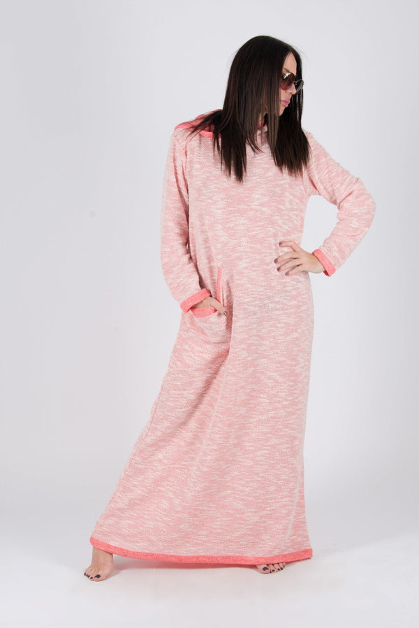 Long Hooded Dress Linda - EUG FASHION
