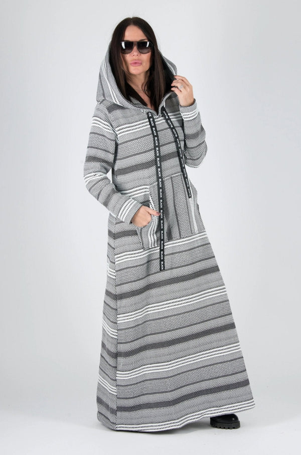 Long hooded dress ROSENA SALE - EUG FASHION